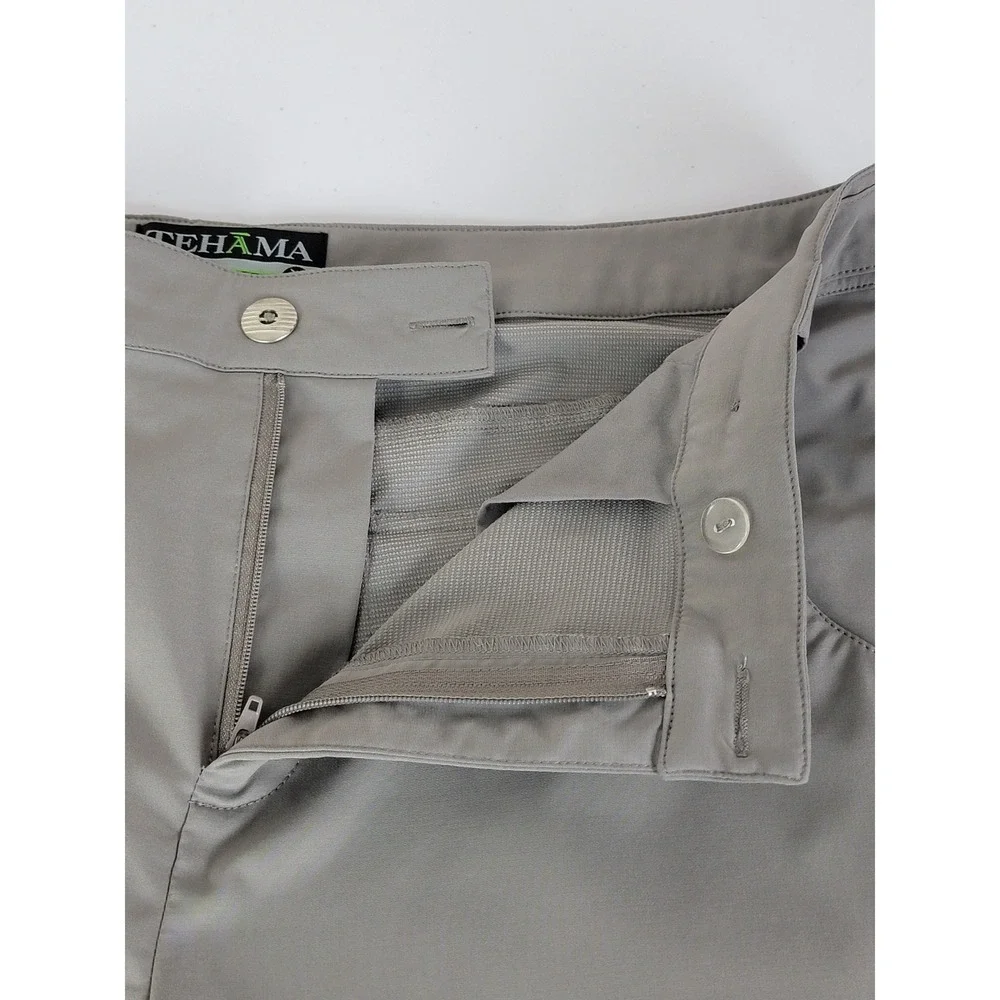 Tehama Carbon Tech Performance Shorts Women's 10 Gray Outdoor Golf Hiking
